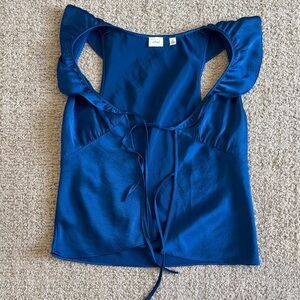 Aritzia Royal Blue Sleeveless Blouse